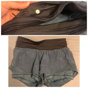 Lululemon Athletica Black and Gray Athletic Shorts